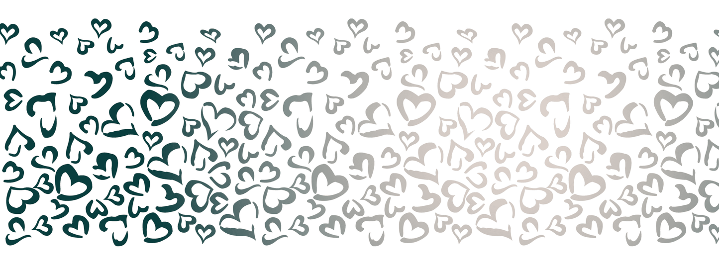 #3 Forest Fade | Petrol – Beige|  LEO Herz Outline – Farbverlauf VLR - neu