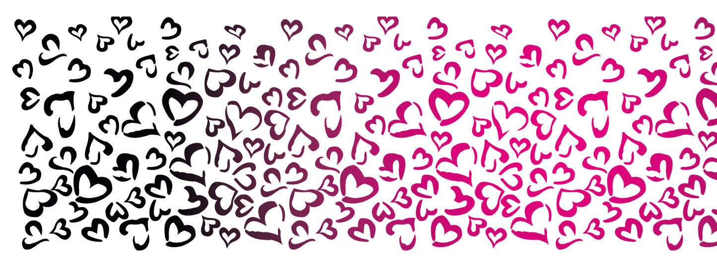 #4 Berry Mood | Pink – Schwarz | LEO Herz Outline – Farbverlauf VLR