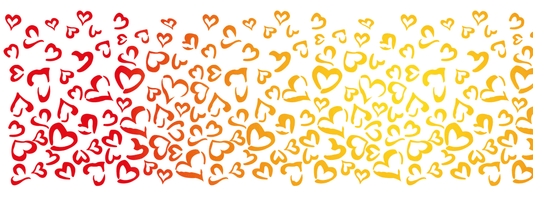 #5 Sunset Glow | Gelb – Rot | LEO Herz Outline – Farbverlauf VLR