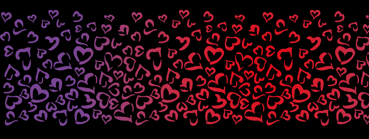 #6 Violet Flame | Lila – Rot | LEO Herz Outline – Farbverlauf VLR