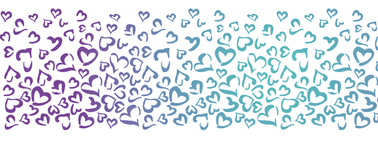 #7 Frozen Sky | Türkis – Lila | LEO Herz Outline – Farbverlauf VLR