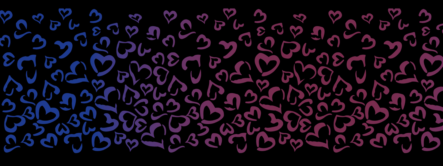 #8 Twilight Vibes | Bordeaux – Blau | LEO Herz Outline – Farbverlauf VLR