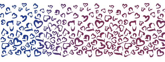 #8 Twilight Vibes | Bordeaux – Blau | LEO Herz Outline – Farbverlauf VLR