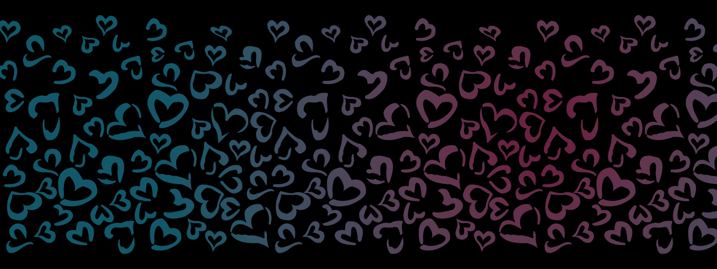 #9 Mystic Ocean | Petrol – Violett | LEO Herz Outline – Farbverlauf VLR