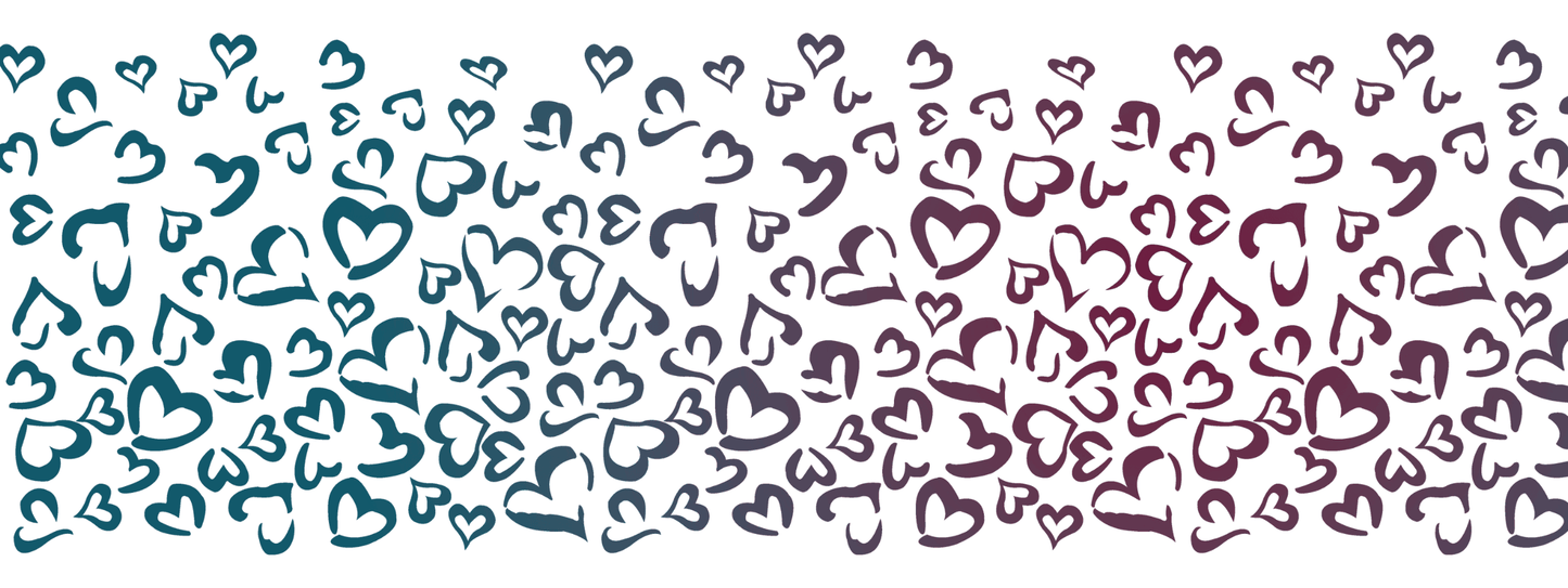 #9 Mystic Ocean | Petrol – Violett | LEO Herz Outline – Farbverlauf VLR