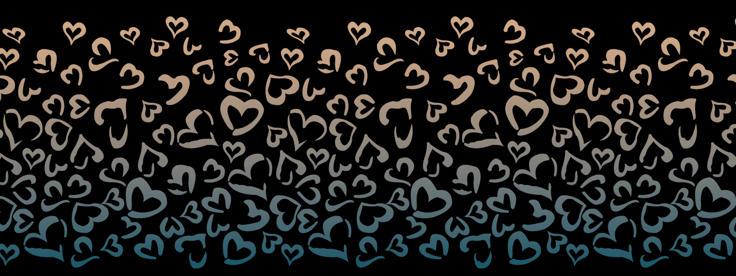 #11 Sandy Storm | Beige – Blaugrau | LEO Herz Outline – Farbverlauf VTB