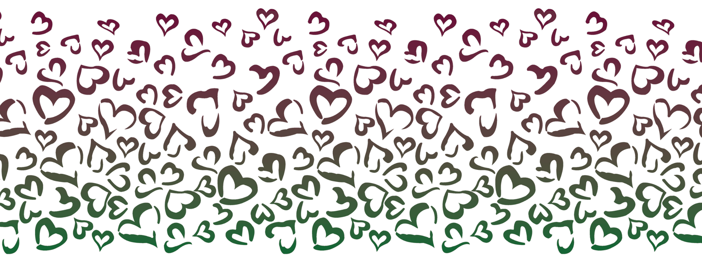 #13 Deep Forest | Grün – Bordeaux | LEO Herz Outline – Farbverlauf VTB