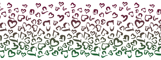 #13 Deep Forest | Grün – Bordeaux | LEO Herz Outline – Farbverlauf VTB