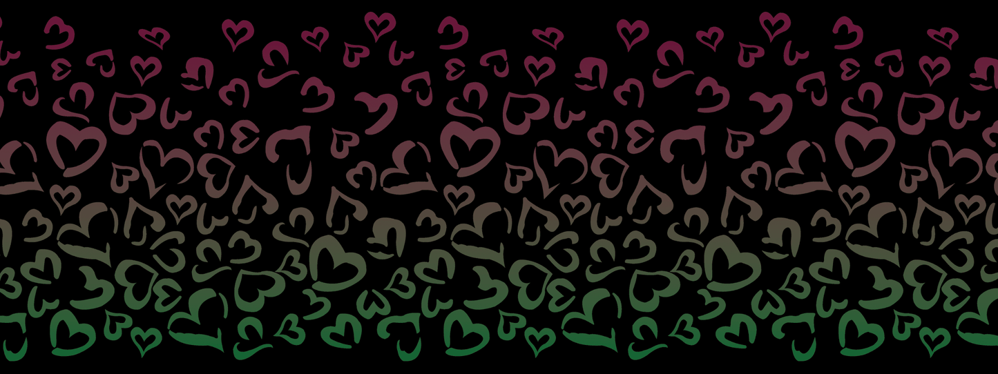 #13 Deep Forest | Grün – Bordeaux | LEO Herz Outline – Farbverlauf VTB