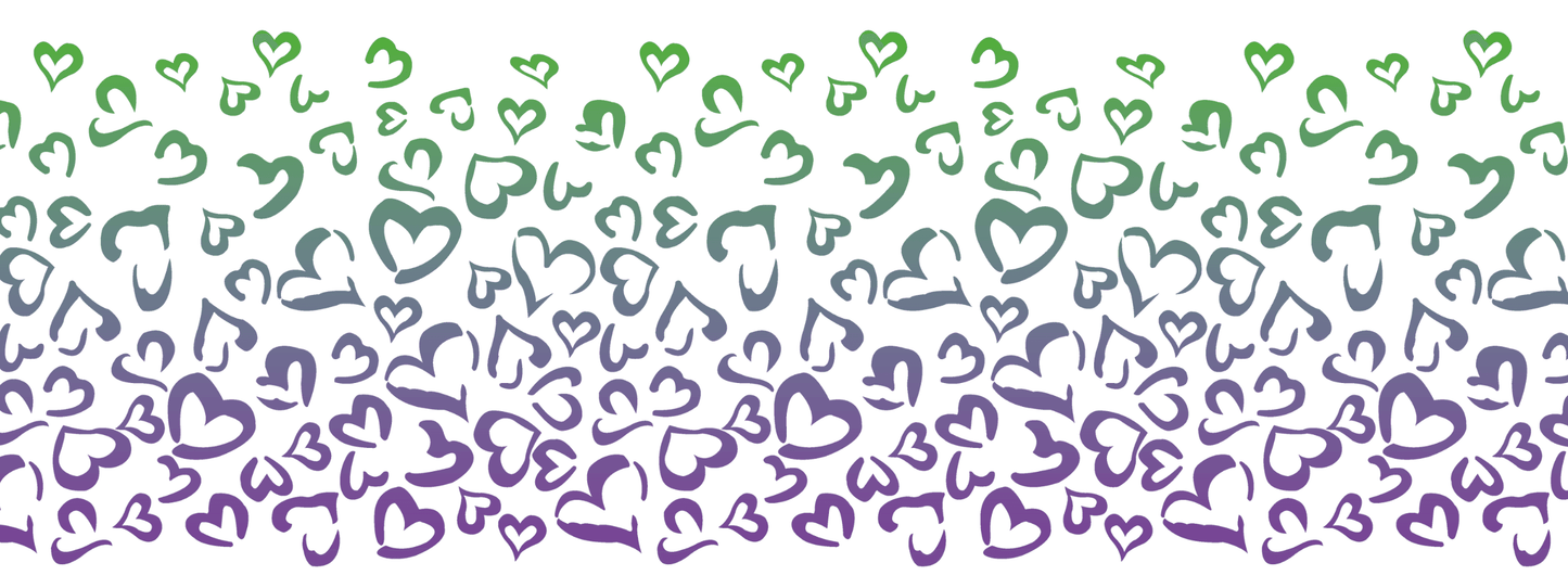 #14 Mint Orchid | Grün – Flieder | LEO Herz Outline – Farbverlauf VTB