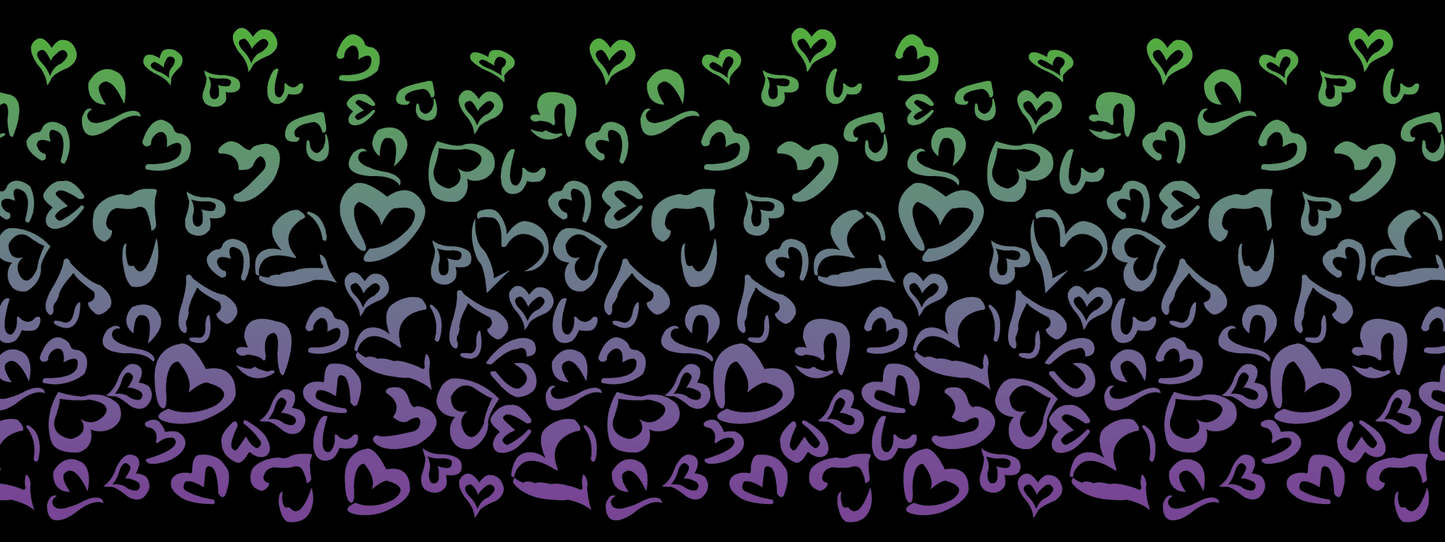 #14 Mint Orchid | Grün – Flieder | LEO Herz Outline – Farbverlauf VTB