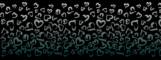 #3 Forest Fade | Petrol – Beige| LEO Herz Outline – Farbverlauf VTB