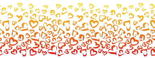 #5 Sunset Glow | Gelb – Rot | LEO Herz Outline – Farbverlauf VTB