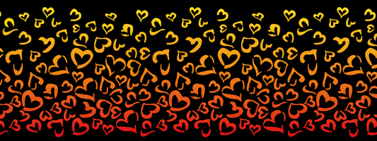 #5 Sunset Glow | Gelb – Rot | LEO Herz Outline – Farbverlauf VTB