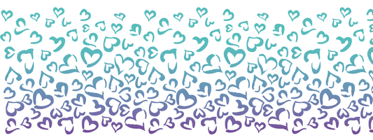 #7 Frozen Sky | Türkis – Lila | LEO Herz Outline – Farbverlauf VTB