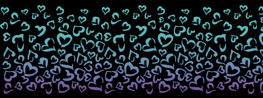 #7 Frozen Sky | Türkis – Lila | LEO Herz Outline – Farbverlauf VTB