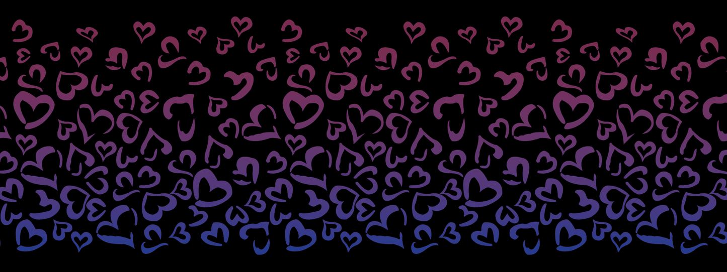 #8 Twilight Vibes | Bordeaux – Blau | LEO Herz Outline – Farbverlauf VTB