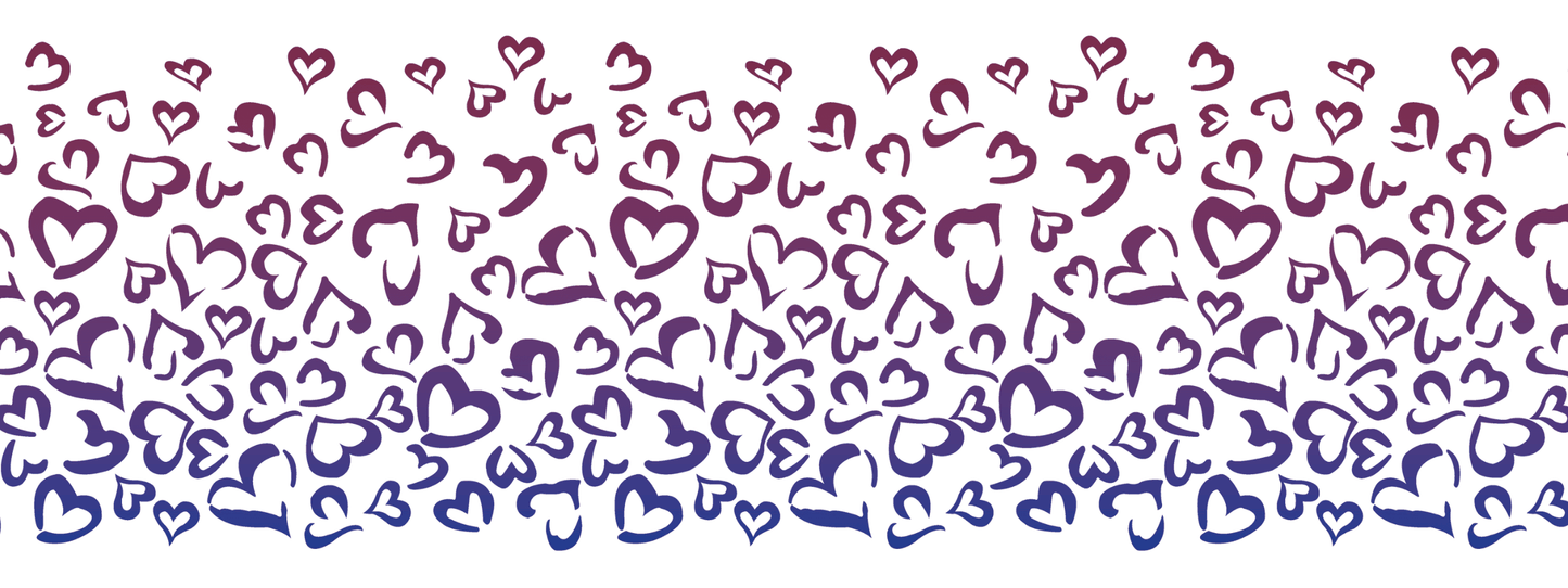 #9 Mystic Ocean | Petrol – Violett | LEO Herz Outline – Farbverlauf VTB