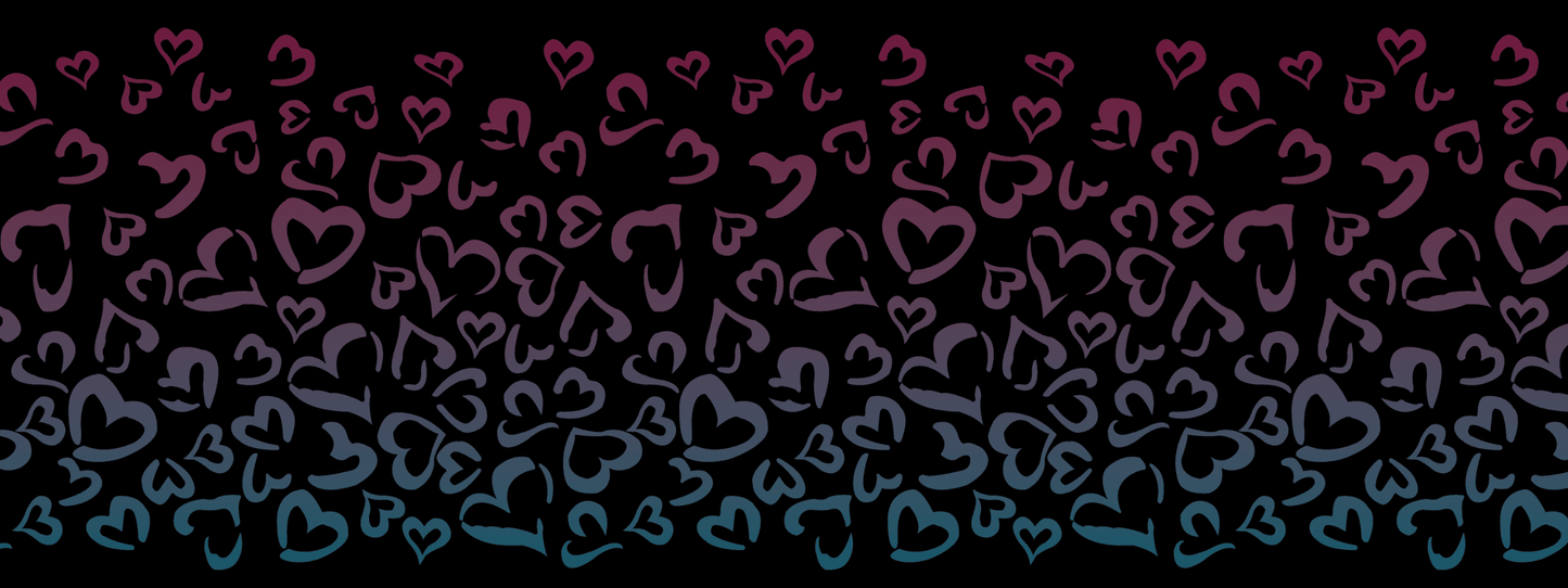 #9 Mystic Ocean | Petrol – Violett | LEO Herz Outline – Farbverlauf VTB