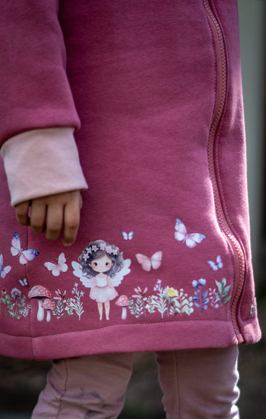 FAIRY GARDEN LITTLE | XXL Bügelbild Bordüre | Blumen, Schmetterlinge & Feenfreunde