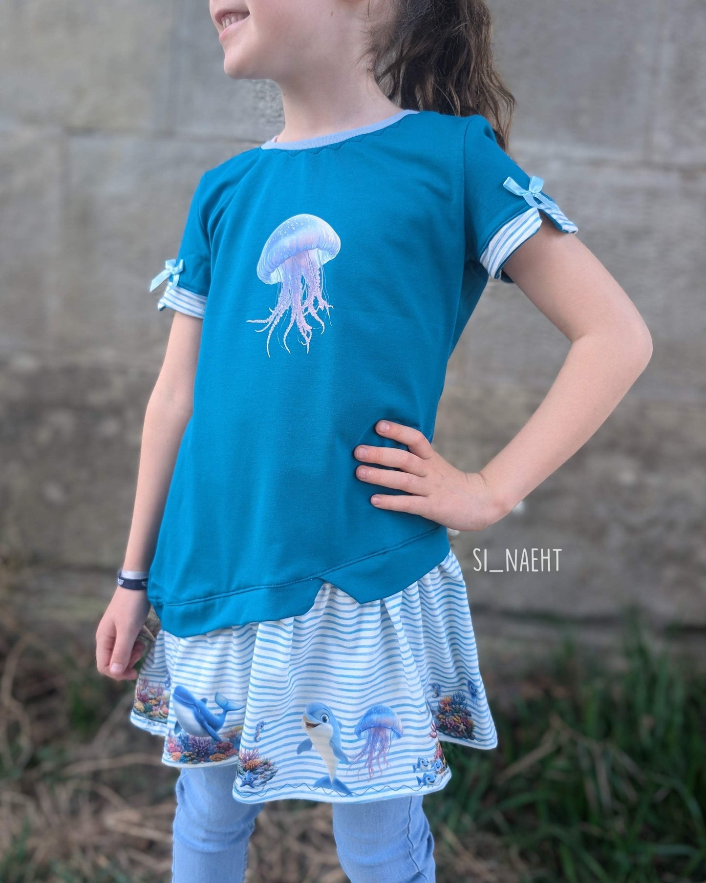 OCEAN FRIENDS | XXL Bügelbild Bordüre | Delfine, Schildkröten & Korallen