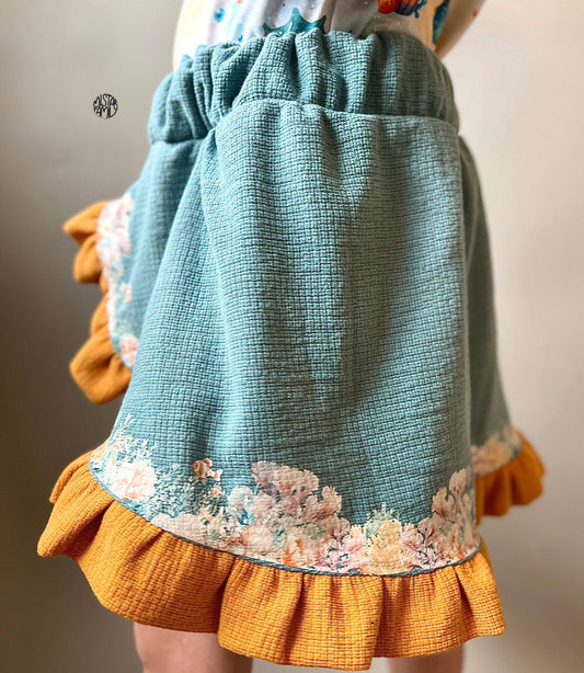 OCEAN BLOOM | XXL Bügelbild Bordüre | Zartes Korallenriff in Pastell