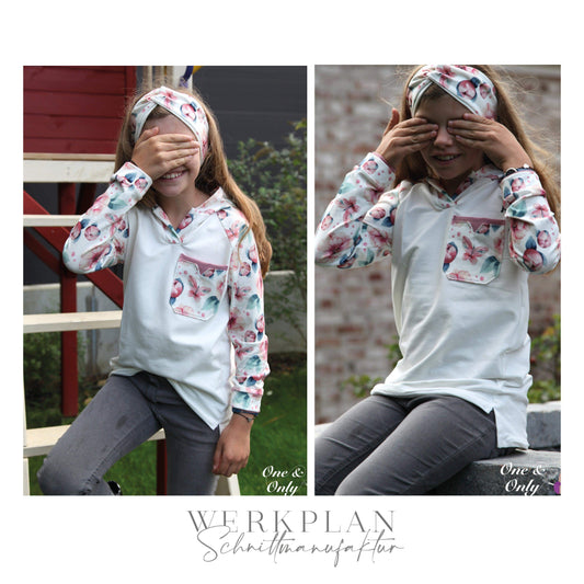 Raglan BasicWERK | Größe 98 bis 164 | Unisex Longsleeve | A0 & A4 | Beamer - Werkplan.Schnittmanufaktur