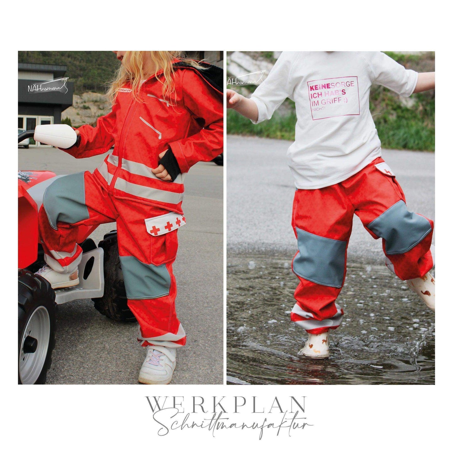 Outdoor LatzMatschWERK| Outdoorhose | 62 bis 134 | A0 & A4 | Beamer - Werkplan.Schnittmanufaktur