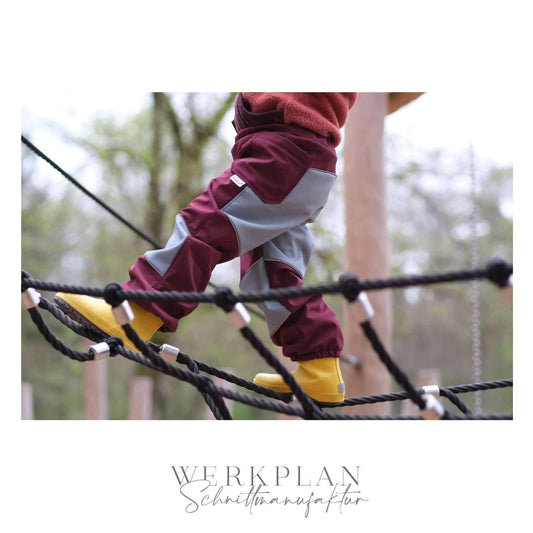 Outdoor LatzMatschWERK| Outdoorhose | 62 bis 134 | A0 & A4 | Beamer - Werkplan.Schnittmanufaktur