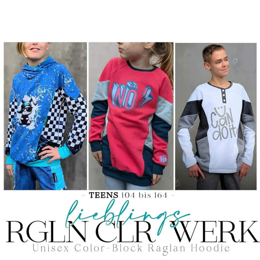RGLN CLR WERK Hoodie | Kids & Teens - von 56 bis 164 | A0 & A4 | Beamer