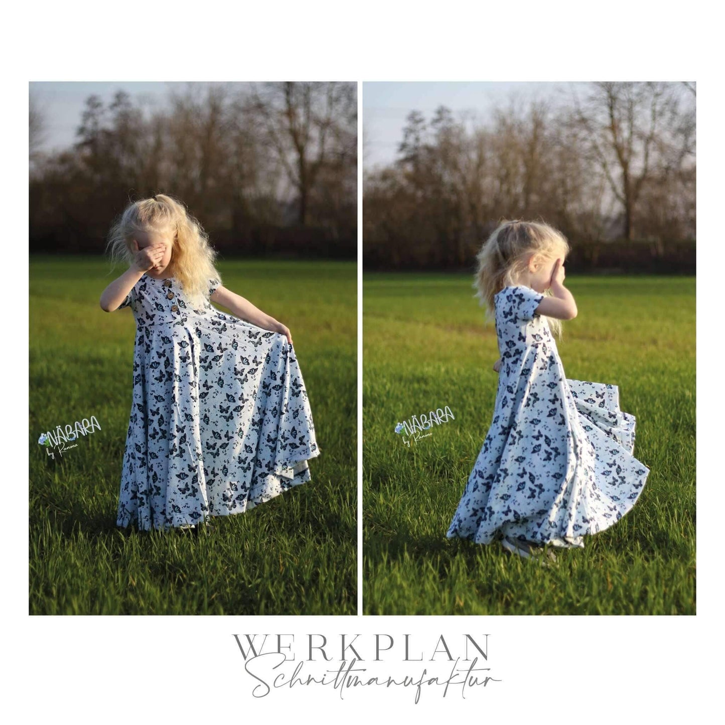 Lieblings FestWERK | ADDON Bodenlanges Kleid| 98 bis 164 | A0 & A4 | Beamer - Werkplan.Schnittmanufaktur