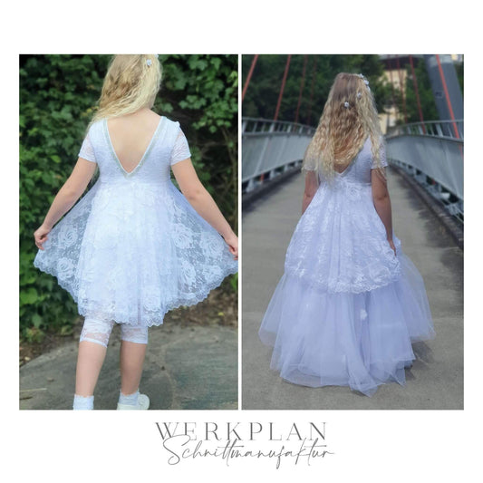 Lieblings FestWERK | ADDON Bodenlanges Kleid| 98 bis 164 | A0 & A4 | Beamer - Werkplan.Schnittmanufaktur