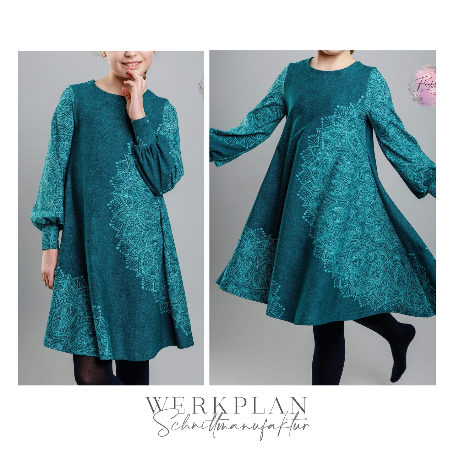 Little LadyWERK | Ganzjahres Kleid & Tunika | Teens 116 bis 164 | A0 & A4 | Beamer - Werkplan.Schnittmanufaktur