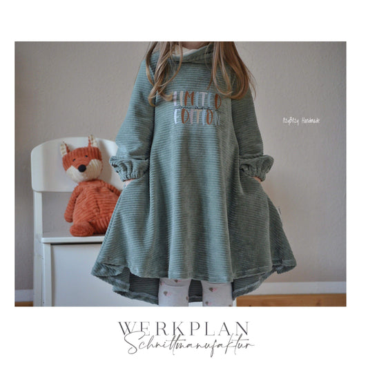 Little LadyWERK | Ganzjahres Kleid & Tunika | Teens 116 bis 164 | A0 & A4 | Beamer - Werkplan.Schnittmanufaktur