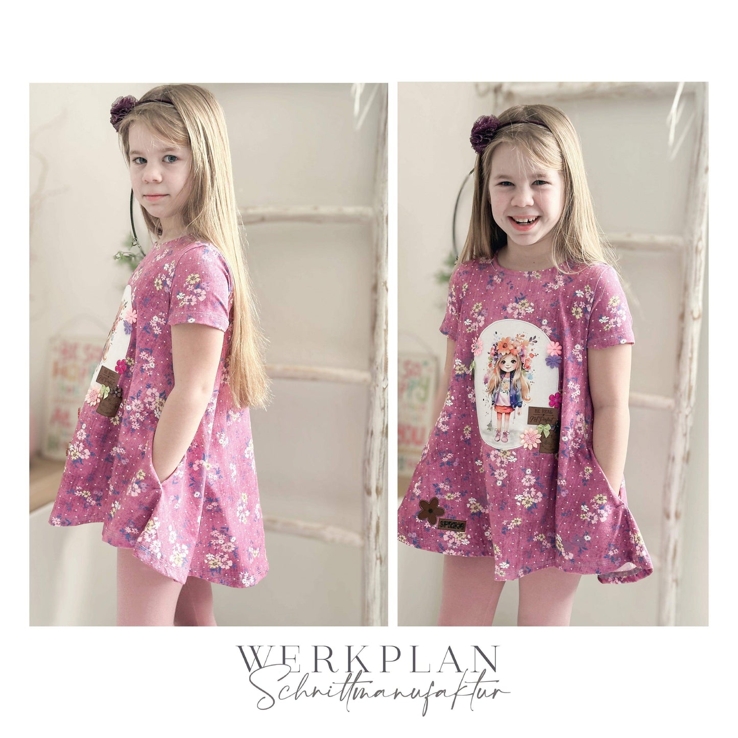 Little LadyWERK | Ganzjahres Kleid & Tunika | Teens 116 bis 164 | A0 & A4 | Beamer - Werkplan.Schnittmanufaktur