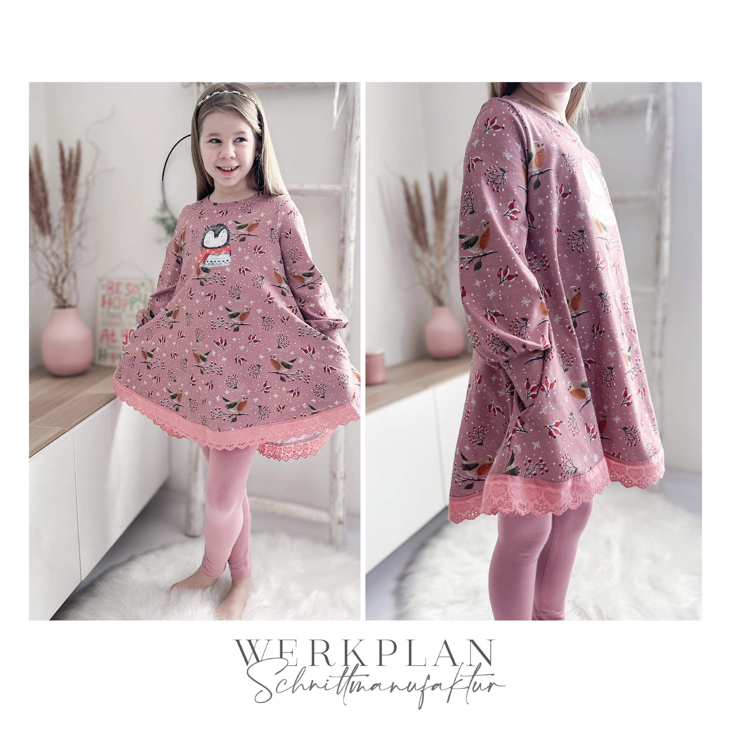 Little LadyWERK | Ganzjahres Kleid & Tunika | Teens 116 bis 164 | A0 & A4 | Beamer - Werkplan.Schnittmanufaktur