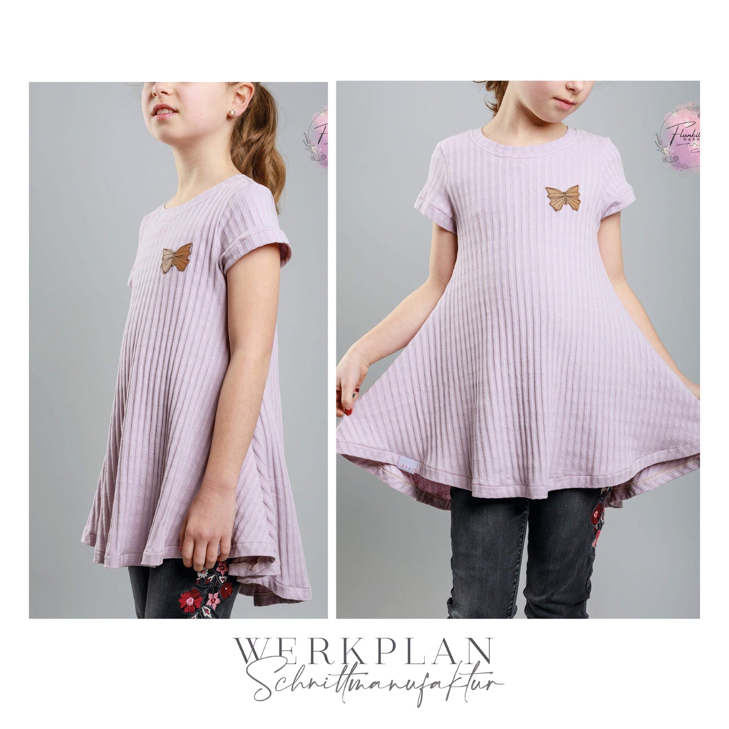 Little LadyWERK | Ganzjahres Kleid & Tunika | Teens 116 bis 164 | A0 & A4 | Beamer - Werkplan.Schnittmanufaktur