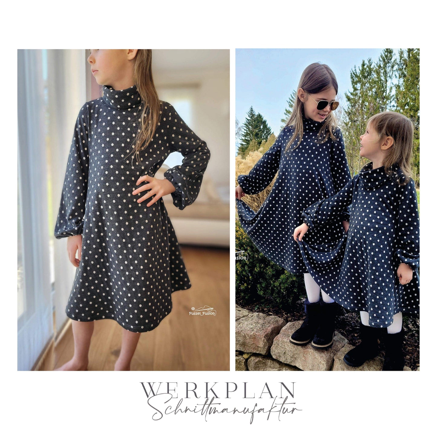 Little LadyWERK | Ganzjahres Kleid & Tunika | Teens 116 bis 164 | A0 & A4 | Beamer - Werkplan.Schnittmanufaktur