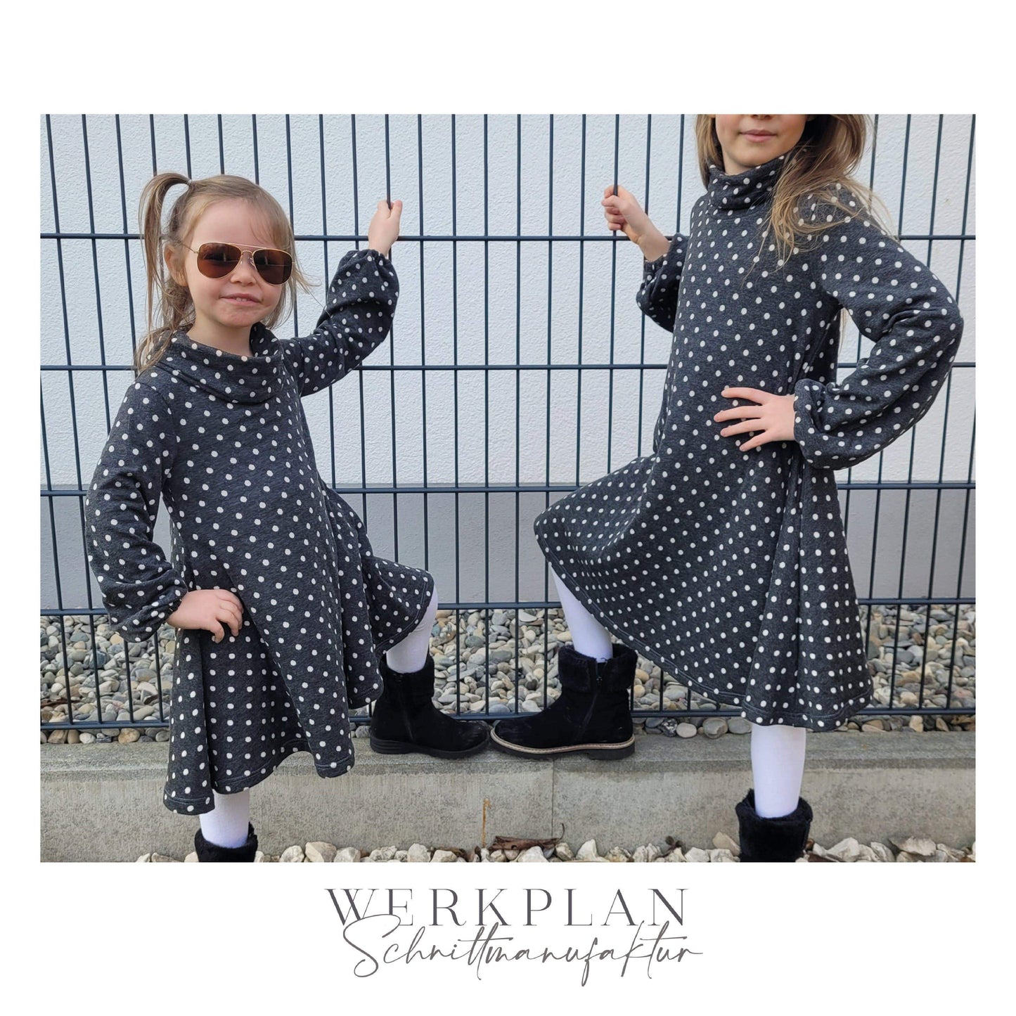 Little LadyWERK | Ganzjahres Kleid & Tunika | Teens 116 bis 164 | A0 & A4 | Beamer - Werkplan.Schnittmanufaktur