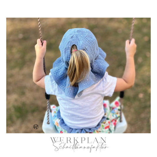 ZopfWERK | KU 34/35 bis 60/61 | Sonnenhut mit Zopfloch | A0 & A4 | Beamer - Werkplan.Schnittmanufaktur