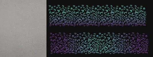 #7 Frozen Sky | Türkis – Lila | LEO Herz Outline – Farbverlauf VLR