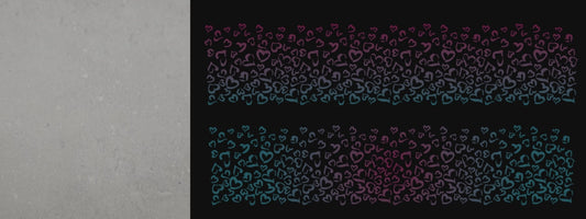 #9 Mystic Ocean | Petrol – Violett | LEO Herz Outline – Farbverlauf VLR