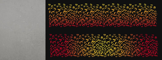 #5 Sunset Glow | Gelb – Rot | LEO Herz Outline – Farbverlauf VLR