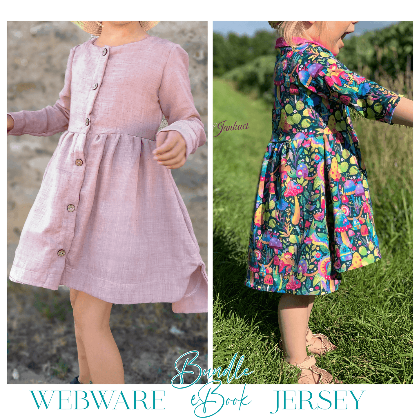 BUNDLE eBook - AURORA Webware & Jersey | Tunika | Kleid | Cardigan | A0 & A4 | Beamer - Werkplan.Schnittmanufaktur