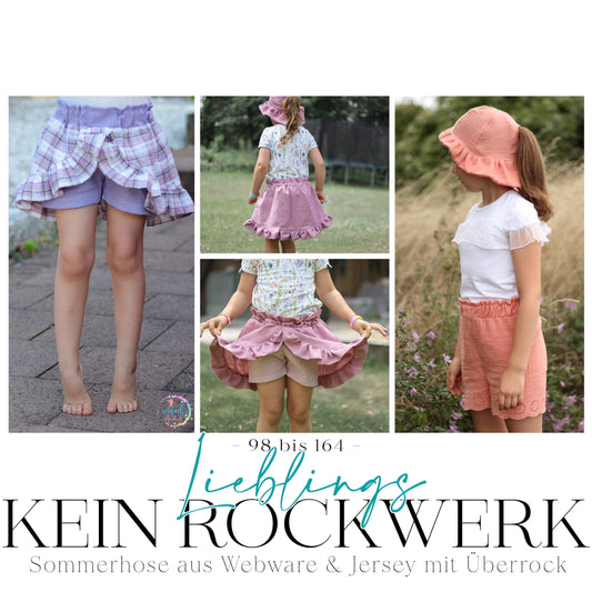 KEIN RockWERK | Größe 98 bis 164 | Hose & Rock | A0 & A4 | Beamer - Werkplan.Schnittmanufaktur
