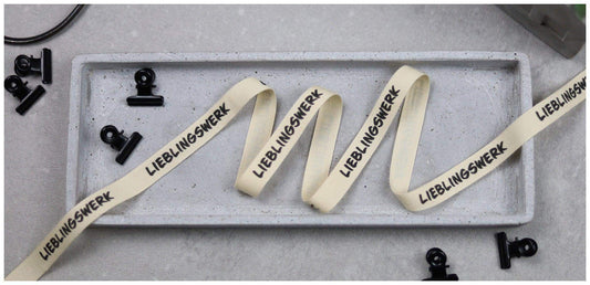 Webband 15mm Fischgrätmuster LIEBLINGSWERK - Werkplan.Schnittmanufaktur