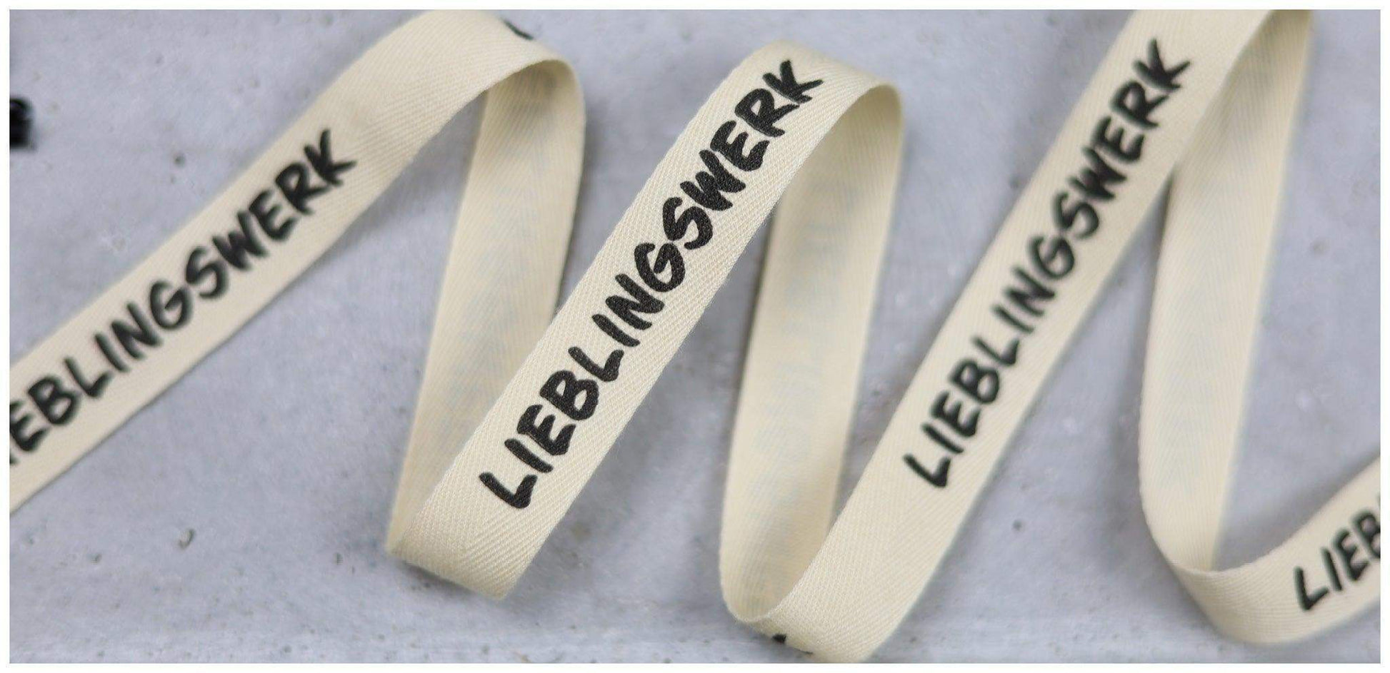 Webband 15mm Fischgrätmuster LIEBLINGSWERK - Werkplan.Schnittmanufaktur