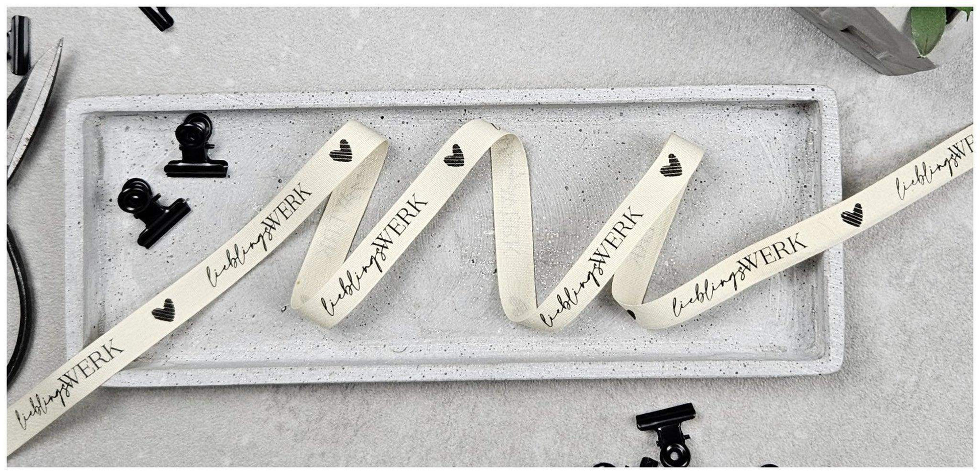 Webband Baumwolle LIEBLINGSWERK ♡ 13mm - Werkplan.Schnittmanufaktur
