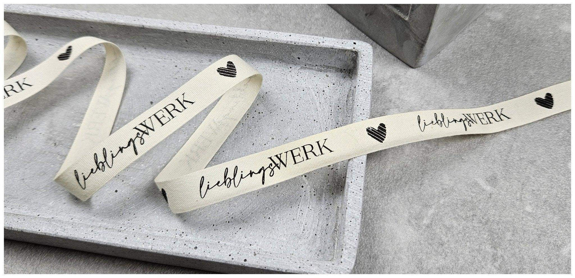 Webband Baumwolle LIEBLINGSWERK ♡ 13mm - Werkplan.Schnittmanufaktur
