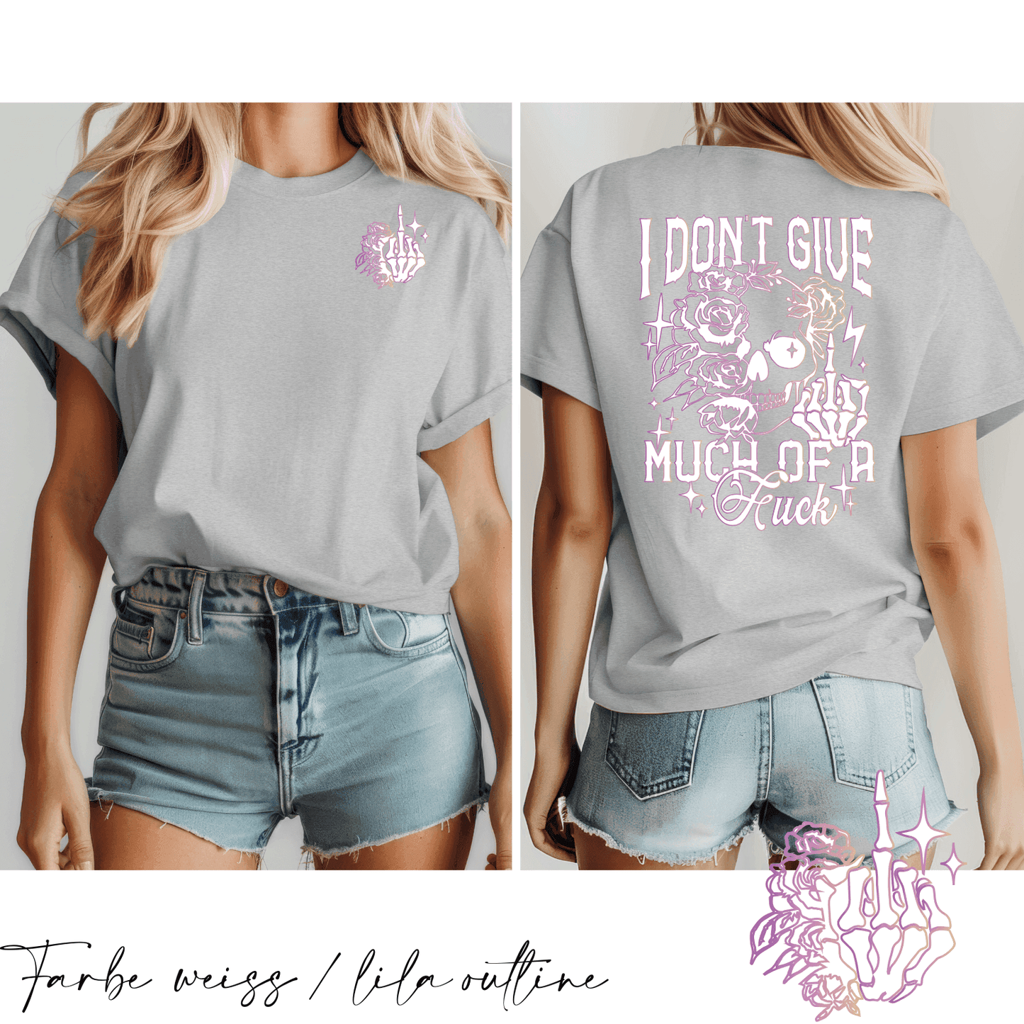 Don't give a F*CK | Bügelbild 2-Teilig
